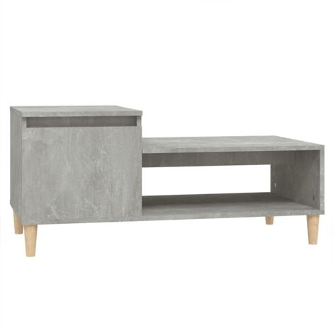 Table basse，Table d'appoint，Table de Salon Gris béton 100x50x45 cm Bois d'ingénierie CFW22580