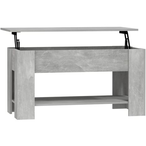 Table basse，Table d'appoint，Table de Salon gris béton 101x49x52 cm bois d'ingénierie CFW79198