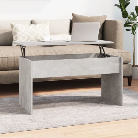 Table basse，Table d'appoint，Table de Salon gris béton 102x50,5x52,5 cm bois d'ingénierie CFW738195