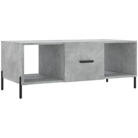 Table basse，Table d'appoint，Table de Salon gris béton 102x50x40 cm bois d'ingénierie CFW61397