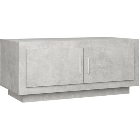 Table basse，Table d'appoint，Table de Salon gris béton 102x50x45 cm bois d'ingénierie CFW59206
