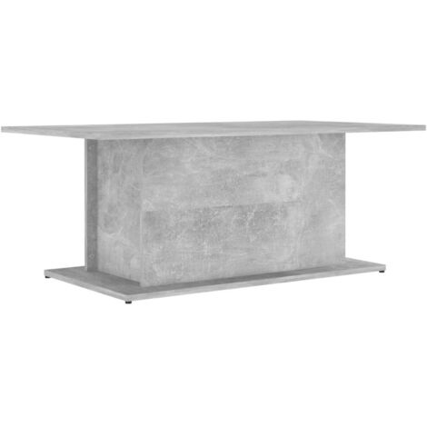 Table basse，Table d'appoint，Table de Salon gris béton 102x55,5x40 cm bois d'ingénierie CFW41338