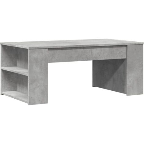 Table basse，Table d'appoint，Table de Salon gris béton 102x55x42 cm bois d'ingénierie CFW57003