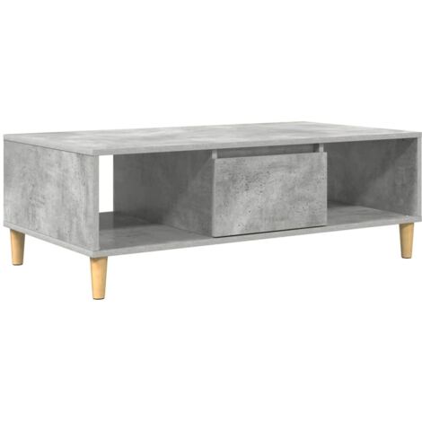 Table basse，Table d'appoint，Table de Salon Gris béton 103,5 x 60 x 35 cm Bois d'ingénierie CFW40636