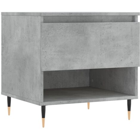 Table basse，Table d'appoint，Table de Salon gris béton 50x46x50 cm bois d'ingénierie CFW98495