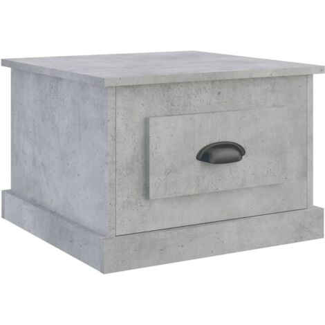 Table basse，Table d'appoint，Table de Salon gris béton 50x50x35 cm bois d'ingénierie CFW90345