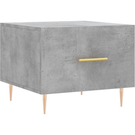 Table basse，Table d'appoint，Table de Salon gris béton 50x50x40 cm bois d'ingénierie CFW62926
