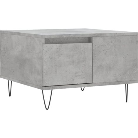 Table basse，Table d'appoint，Table de Salon gris béton 55x55x36,5 cm bois d'ingénierie CFW40359