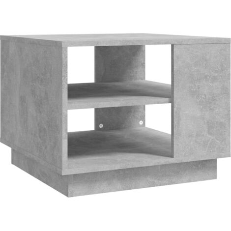 Table basse，Table d'appoint，Table de Salon gris béton 55x55x43 cm bois d'ingénierie CFW38851