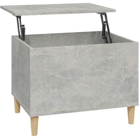 Table basse，Table d'appoint，Table de Salon Gris béton 60x44,5x45 cm Bois d'ingénierie CFW16817