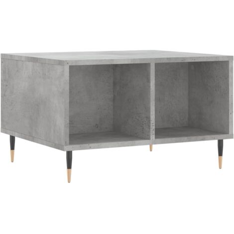 Table basse，Table d'appoint，Table de Salon Gris béton 60x50x36,5 cm Bois d'ingénierie CFW65530
