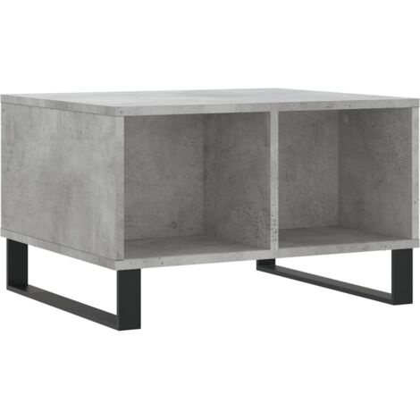 Table basse，Table d'appoint，Table de Salon Gris béton 60x50x36,5 cm Bois d'ingénierie CFW99065
