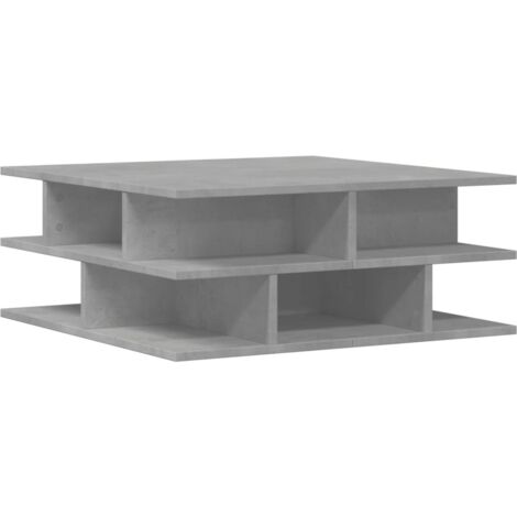 Table basse，Table d'appoint，Table de Salon gris béton 70x70x29 cm bois d'ingénierie CFW25697
