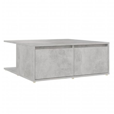 Table basse，Table d'appoint，Table de Salon gris béton 80x80x31 cm bois d'ingénierie CFW15530