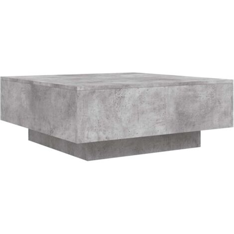 Table basse，Table d'appoint，Table de Salon gris béton 80x80x31 cm bois d'ingénierie CFW38175