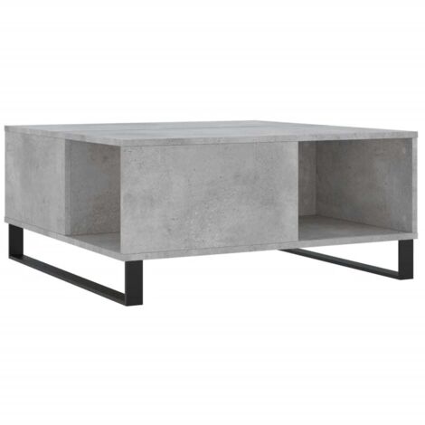 Table basse，Table d'appoint，Table de Salon gris béton 80x80x36,5 cm bois d'ingénierie CFW10505