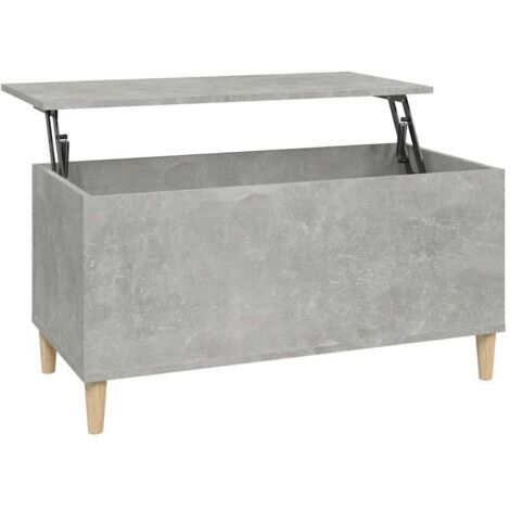 Table basse，Table d'appoint，Table de Salon Gris béton 90x44,5x45 cm Bois d'ingénierie CFW50501