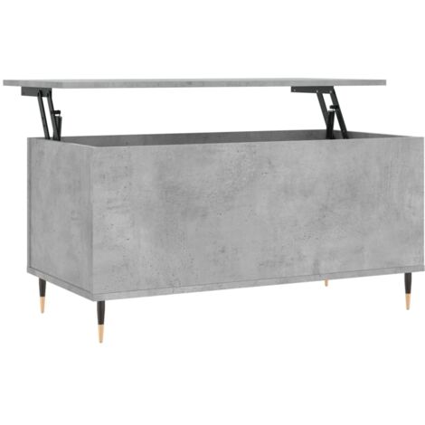 Table basse，Table d'appoint，Table de Salon Gris béton 90x44,5x45 cm Bois d'ingénierie CFW97608
