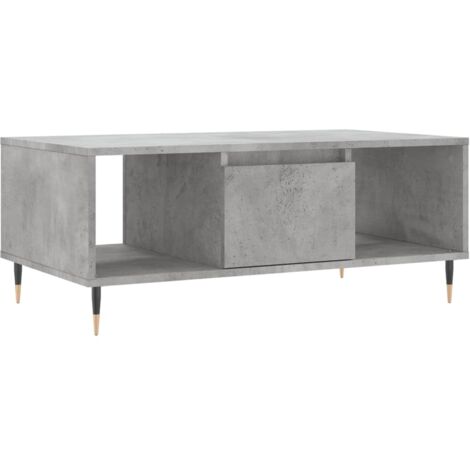 Table basse，Table d'appoint，Table de Salon Gris béton 90x50x36,5 cm Bois d'ingénierie CFW79755