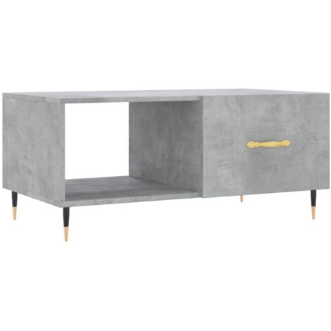 Table basse，Table d'appoint，Table de Salon gris béton 90x50x40 cm bois d'ingénierie CFW68439