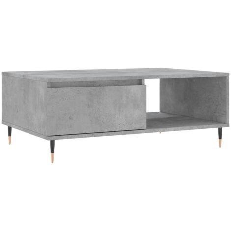 Table basse，Table d'appoint，Table de Salon gris béton 90x60x35 cm bois d'ingénierie CFW10938