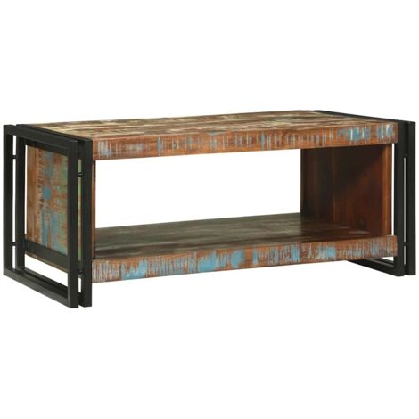 Table basse，Table d'appoint，Table de Salon Marron 90 x 50 x 38 cm bois de récupération massif CFW85062