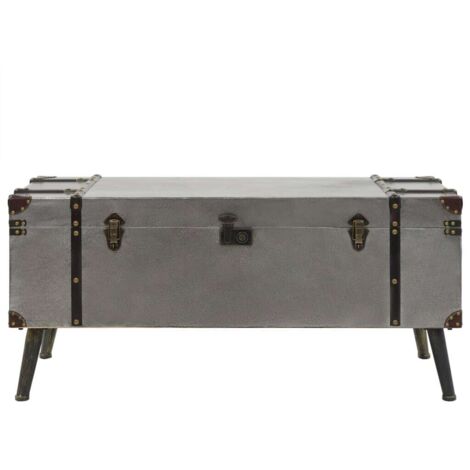 Table basse，Table d'appoint，Table de Salon MDF et aluminium 102x51x47,5 cm CFW68239