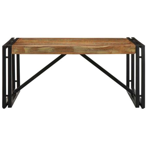 Table basse，Table d'appoint，Table de Salon multicolore 80x80x35 cm bois de récupération massif CFW98942