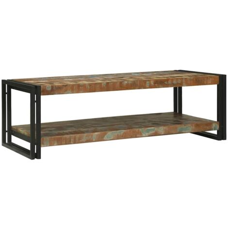 Table basse，Table d'appoint，Table de Salon Multicolore bois de récupération massif CFW87213