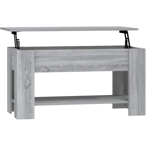 Table basse,Table d'appoint,Table de Salon Sonoma gris 101x49x52 cm Bois d'ingénierie CFW65013