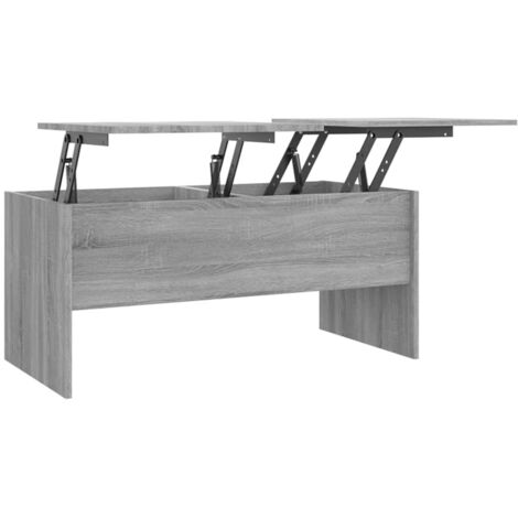 Table basse，Table d'appoint，Table de Salon Sonoma gris 102x50,5x46,5 cm Bois d'ingénierie CFW95030