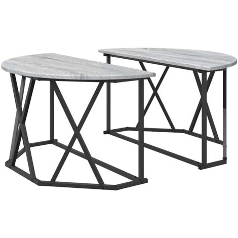 Table basse，Table d'appoint，Table de Salon Sonoma gris 80 x 80 x 42 cm CFW93135