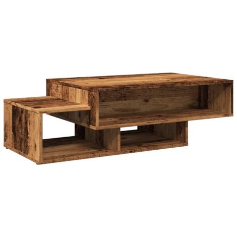 Table basse，Table d'appoint，Table de Salon vieux bois 105x55x32 cm bois d'ingénierie CFW89259