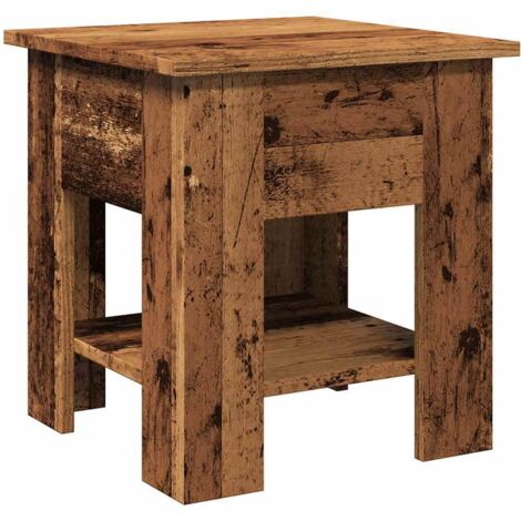 Table basse，Table d'appoint，Table de Salon vieux bois 40x40x42 cm bois d'ingénierie CFW62762