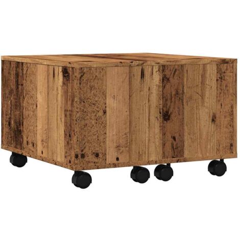 Table basse，Table d'appoint，Table de Salon vieux bois 60x60x38 cm bois d'ingénierie CFW15790