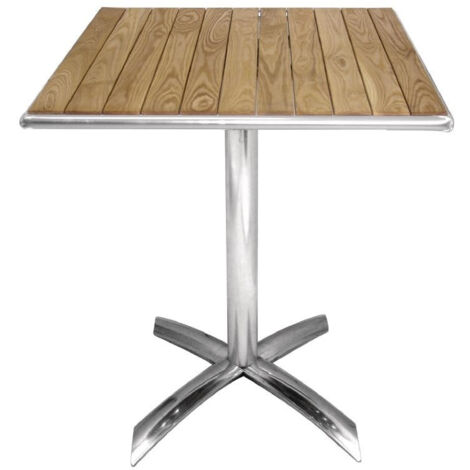 Table Bistro Carrée Plateau Basculant Frêne 60 cm - Bolero