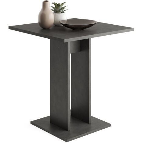 Table bistrot carrée 70x77,5 cm anthracite