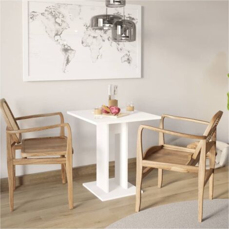 Table bistrot carrée 70x77,5 cm blanche
