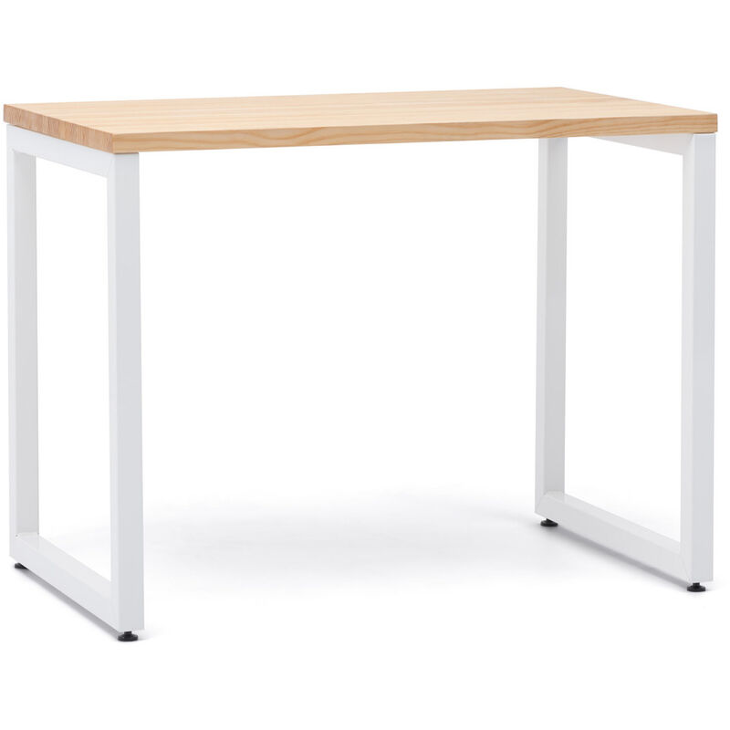 Box Furniture - Table bureau iCub Strong eco 60x100x75 cm Blanc Naturel - Blanc