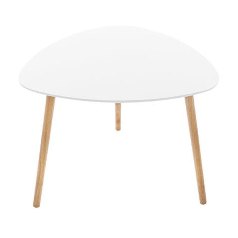 Table à Café en Bois 'Mileo' 60cm Blanc