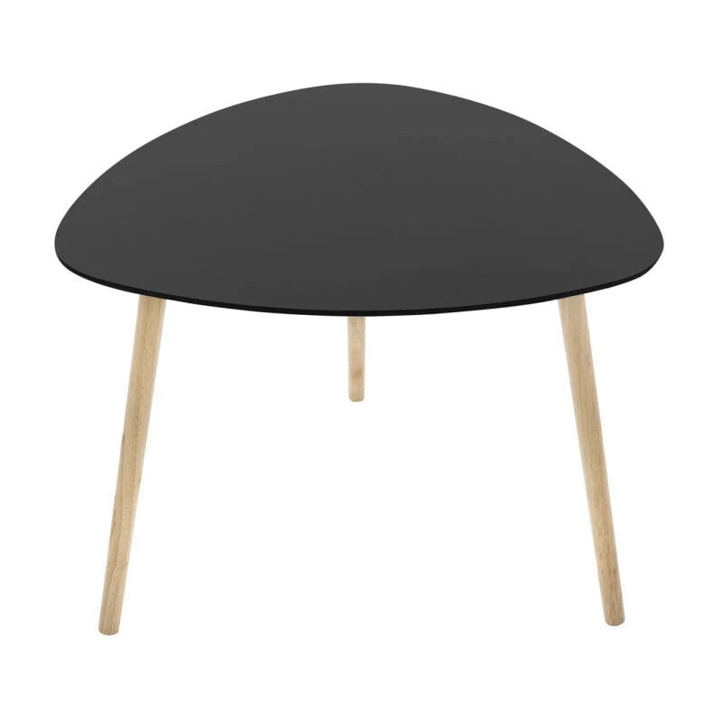 Table à Café en Bois 'Mileo' 60cm Noir