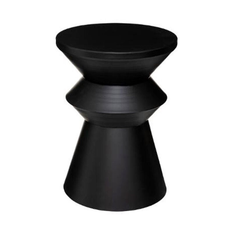 Table à Café Ronde Design "Sohan" 48cm Noir