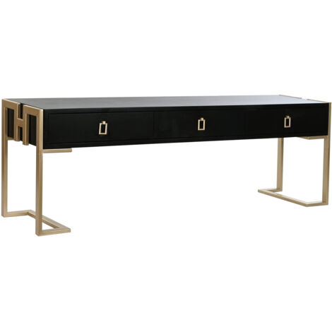 Table Café Bois Métal 150X36X48 Noir
