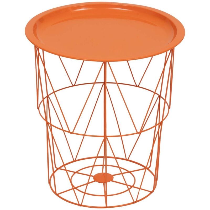 Table d'appoint Kumi orange 40x37x37cm Atmosphera créateur d'intérieur