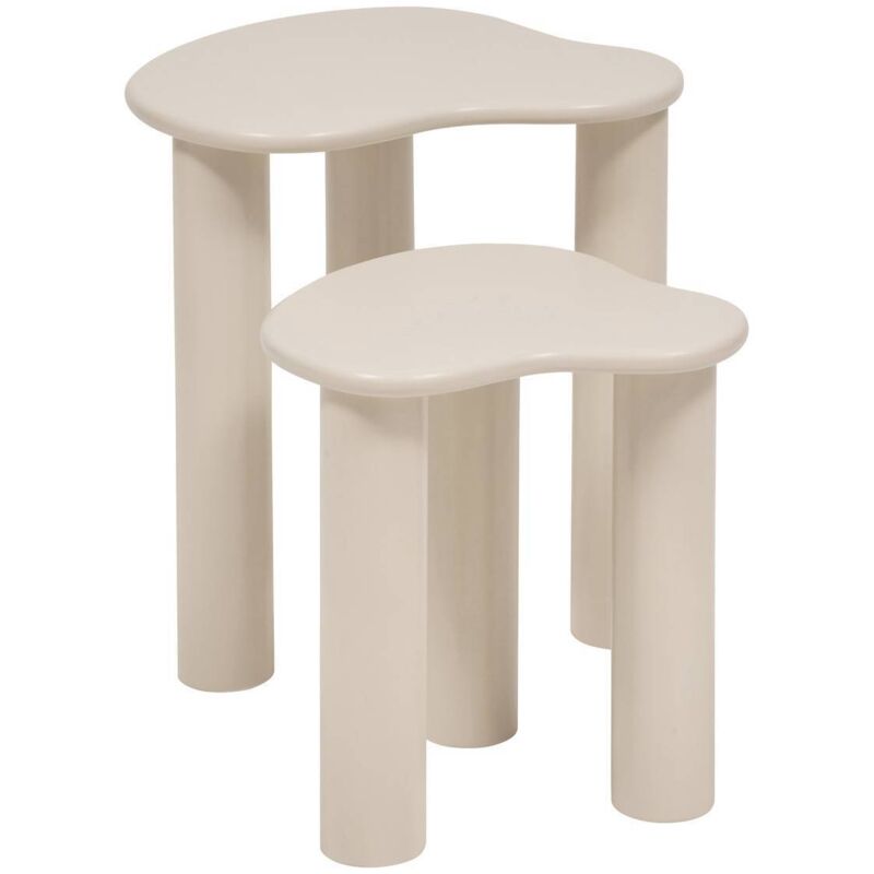 Atmosphera – Table d'appoint Olao ivoire 45x45cm – Plateau en peinture acrylique – Pieds en pin – Charge max 25kg – Pour espaces réduits Atmosphera – Table d'appoint Olao ivoire 45x45cm – Plateau en peinture acrylique – Pieds en pin – Charge max 25kg – Pour espaces réduits