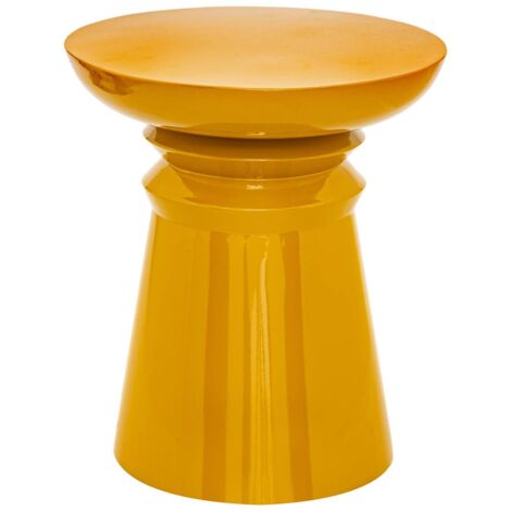 Table café totem Jaya En Métal Jaune Moutarde Atmosphera
