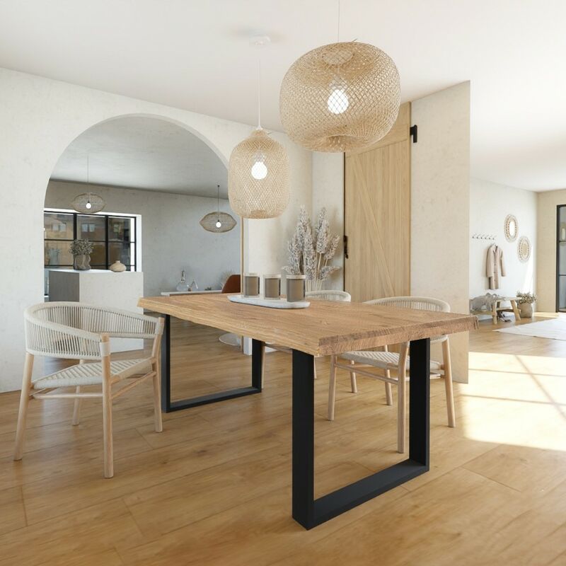 Le Quai Des Affaires - Table à manger cantal 180x100 - 8 personnes / Chêne massif/