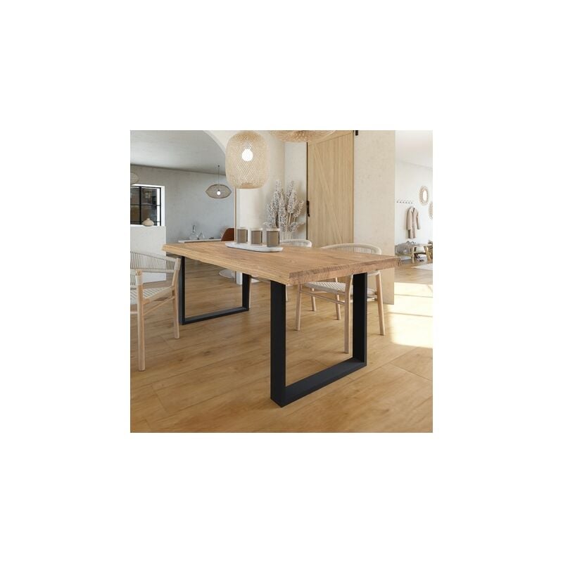 Le Quai Des Affaires - Table à manger cantal 200x100 - 10 personnes / Chêne massif/