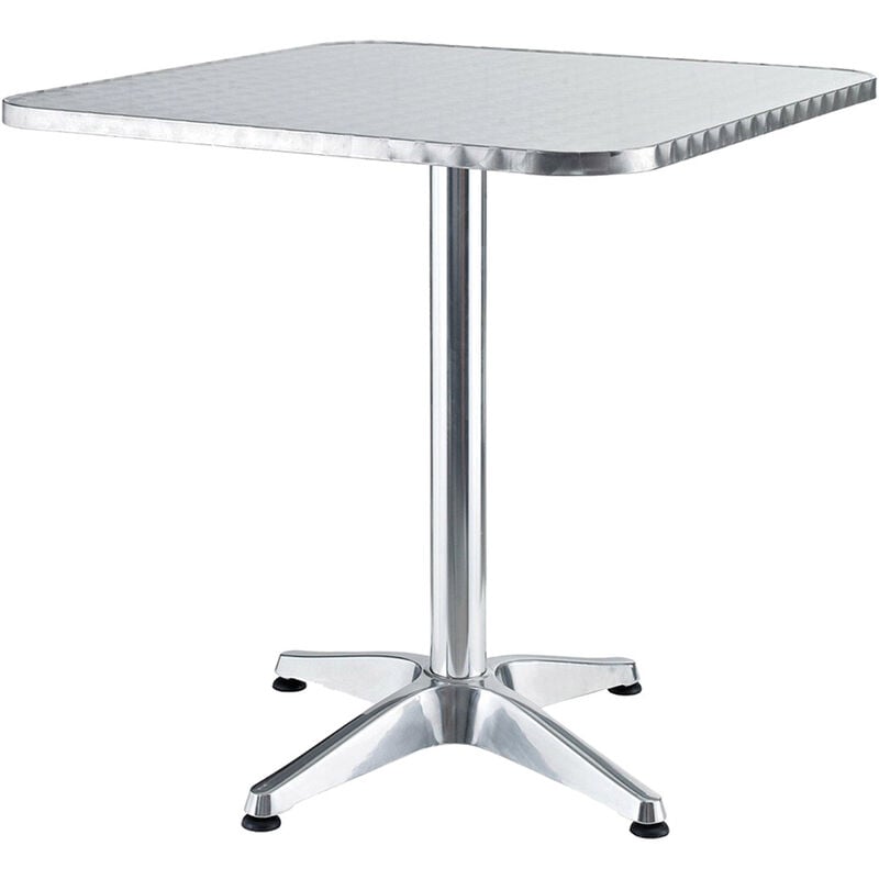Table carrée en aluminium