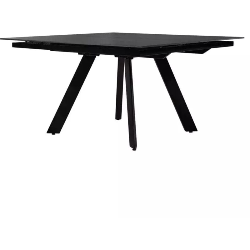 Meubletmoi - Table carré extensible 140 à 190 cm céramique gris anthracite - ryuk